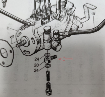 490B-25401-4 Into The Tubing Connector Oil Injection Pump Inlet Joint